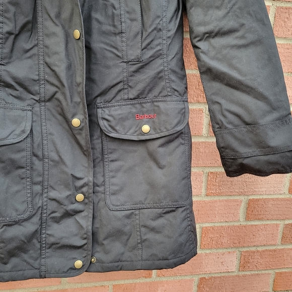 Barbour The Squire Waxed Jacket Size 8 - Picture 7 of 11
